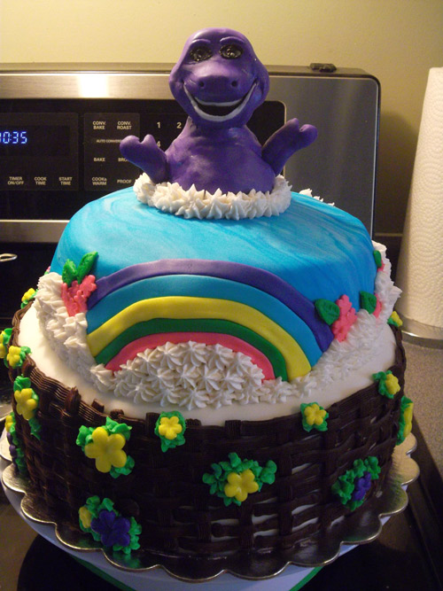 Barney Custom Cake